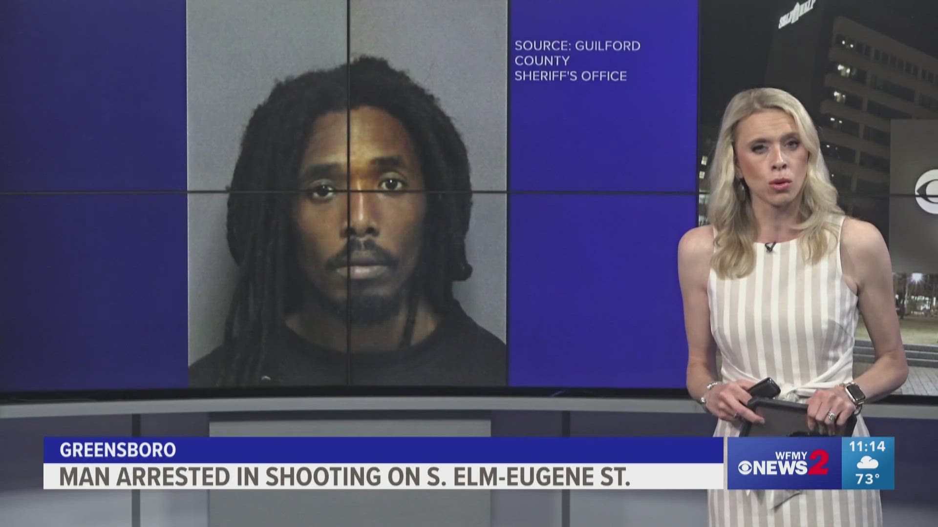 Police say Christopher Goggins shot and injured someone on a sidewalk near Home Depot.