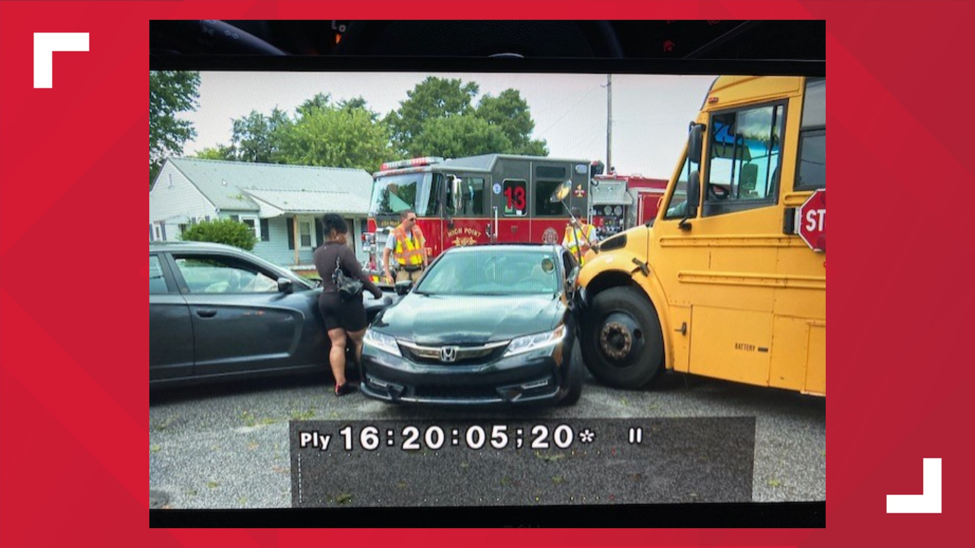2 cars collide with school bus carrying GCS high school students ...