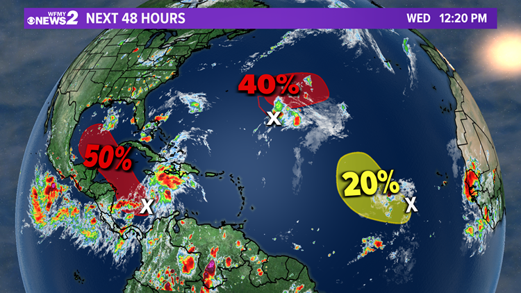 Three Areas To Watch In The Tropics Wednesday | Wfmynews2.com