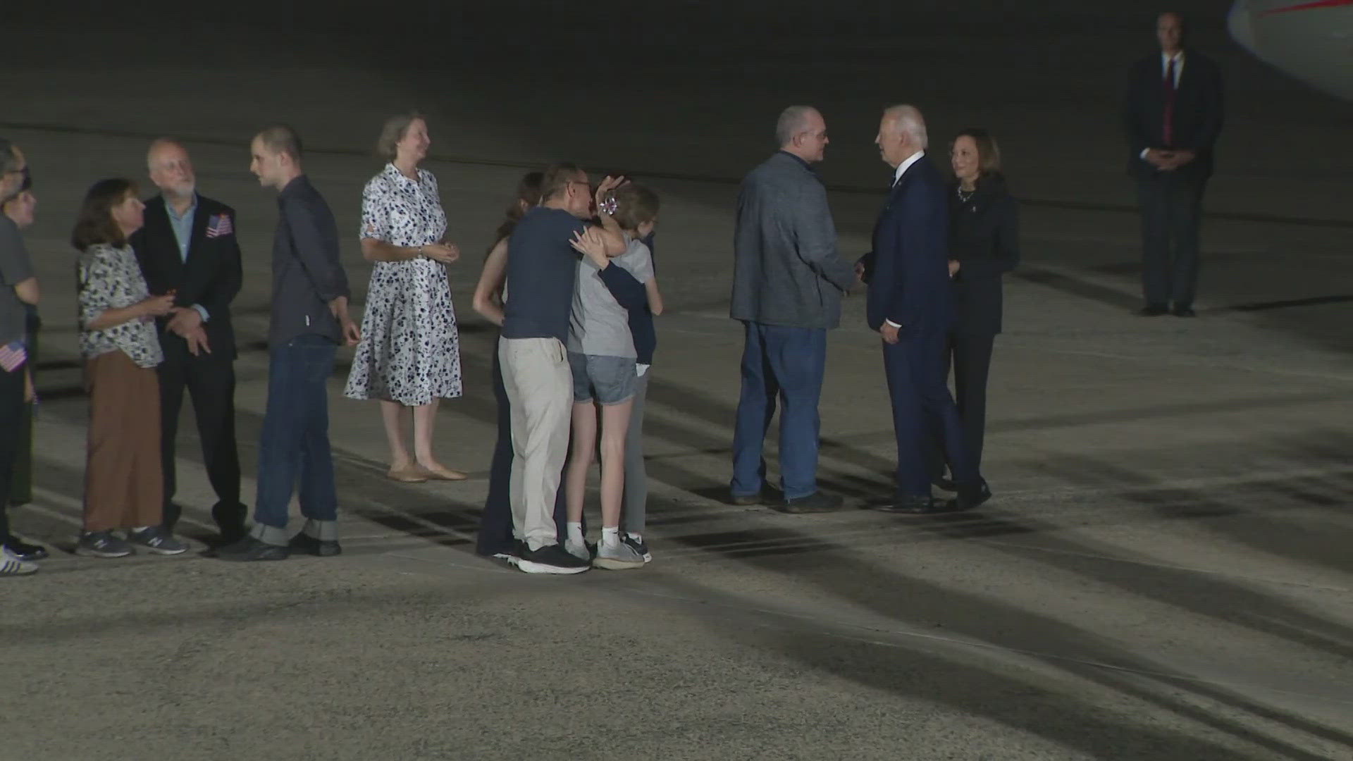 The three Americans released as part of a prisoner swap with Russia are finally on U.S. soil.