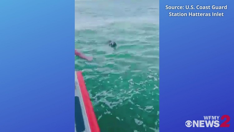 Dog rescued by US Coast Guard