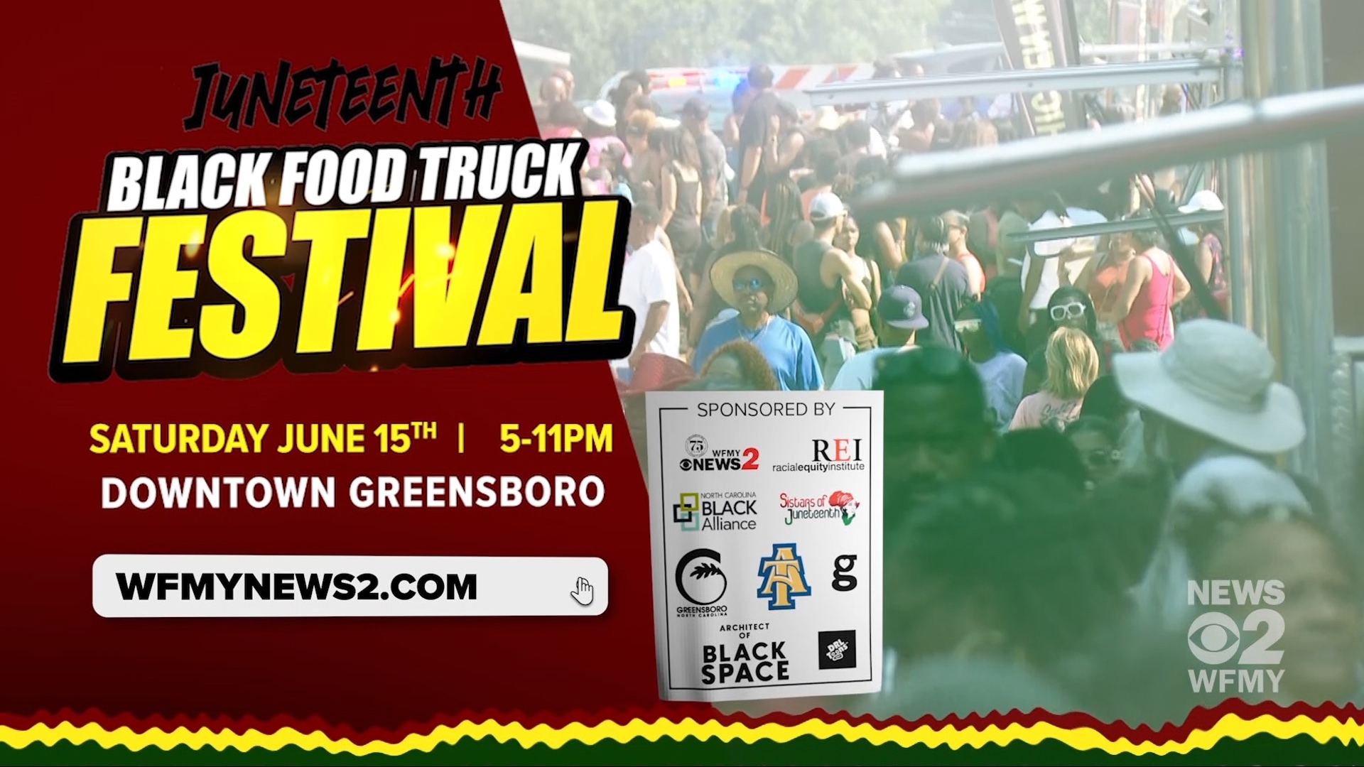 The Juneteenth Black Food Truck Festival happens Saturday, June 15, 2024.