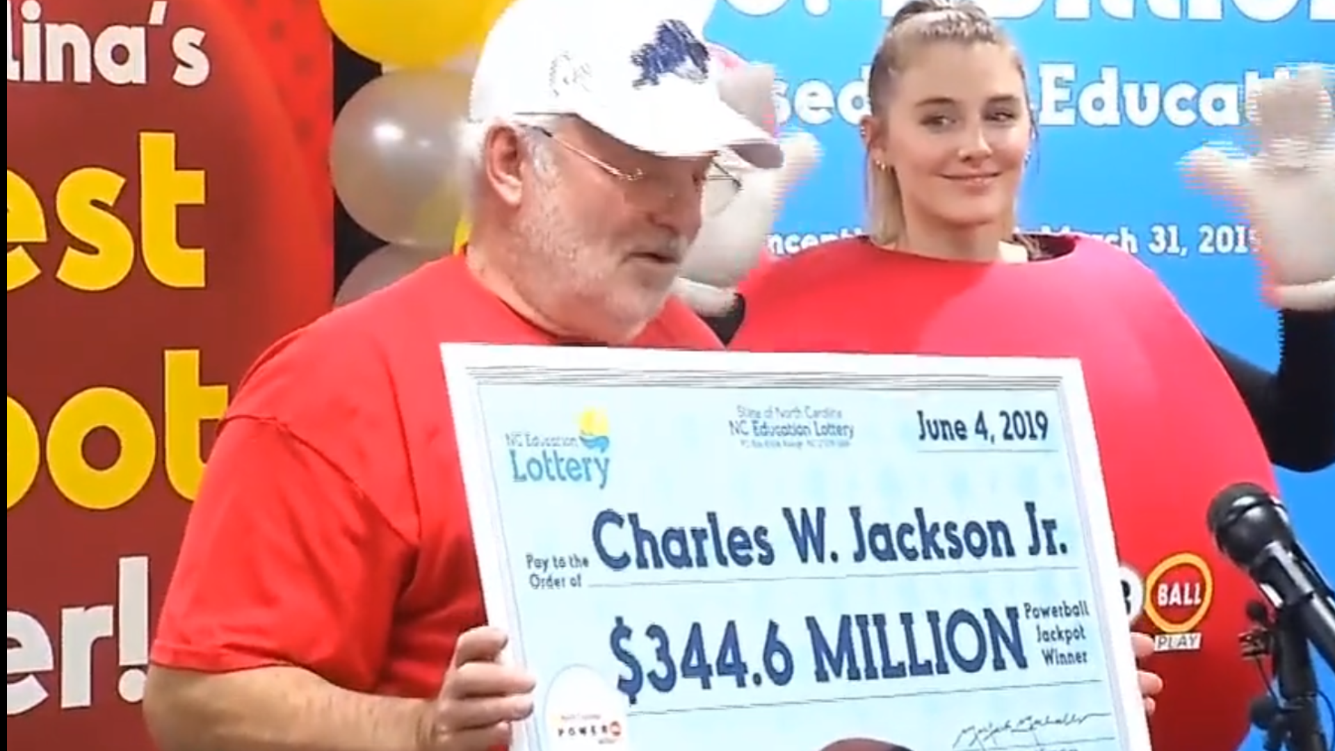 Meet Charles W. Jackson Jr. the luckiest man in North Carolina. He just won the state's largest Powerball jackpot ever--$344M, but using fortune cookie numbers.