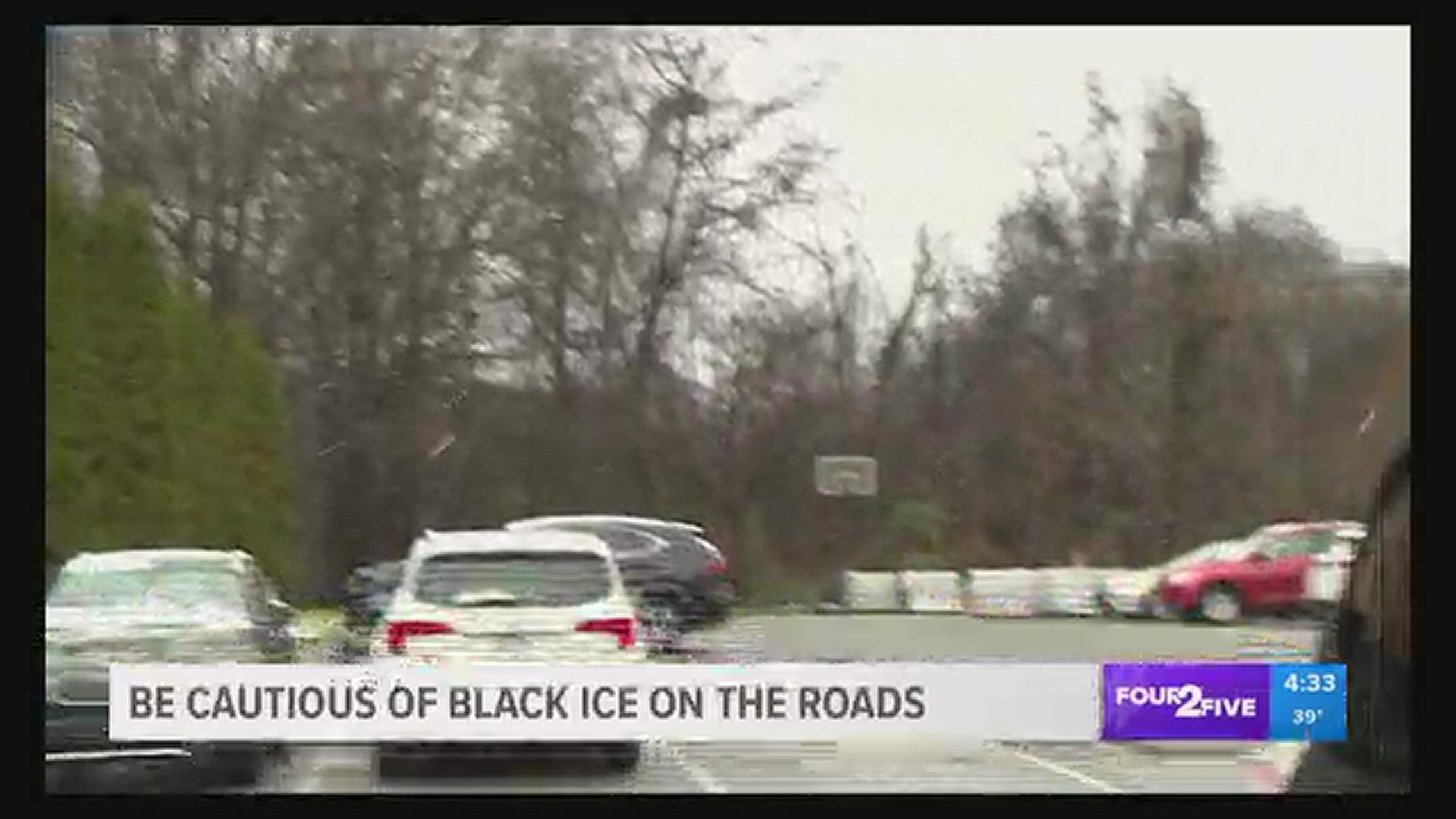 Meteorologist Monique Robinson explains 'black ice' forming Monday night.