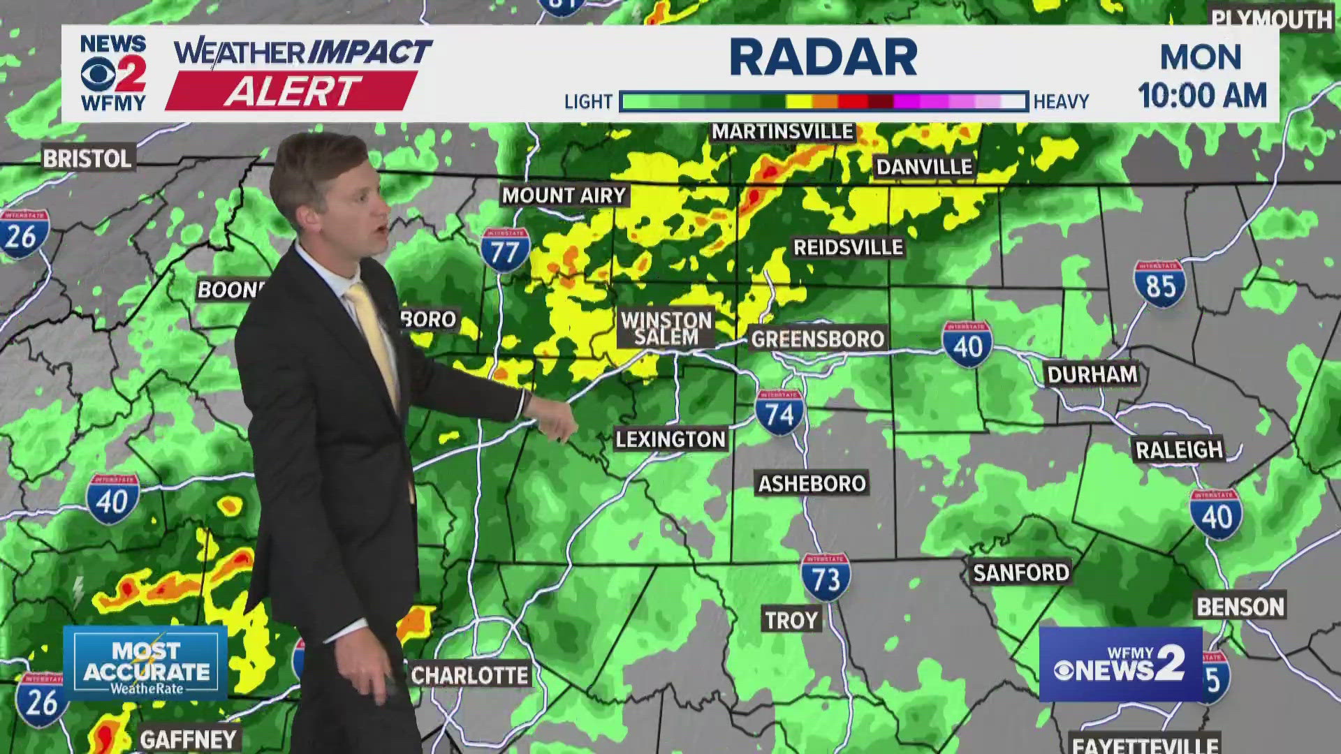 Monday weather update with Christian Morgan | Scattered rain showers