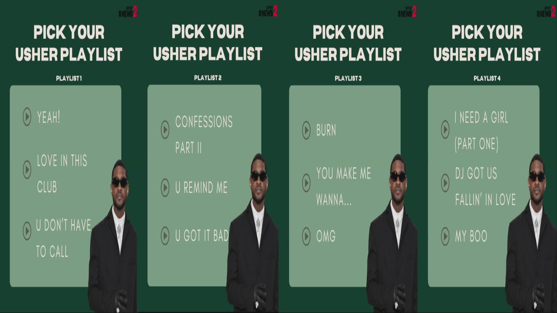 The Four 2 Five debates which group of Usher songs are the best.