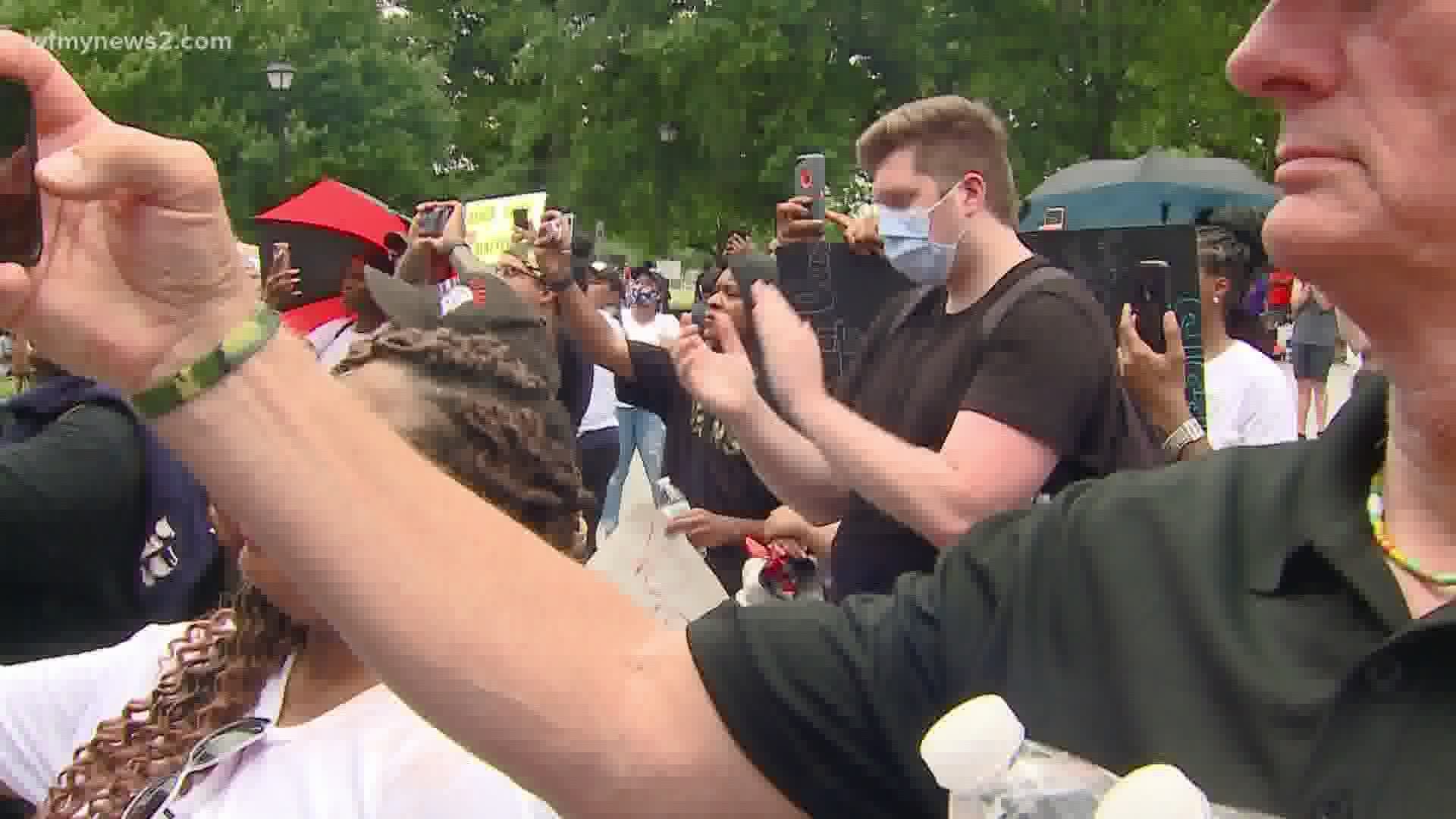 After the march they preached and prayed, asking and demanding justice.