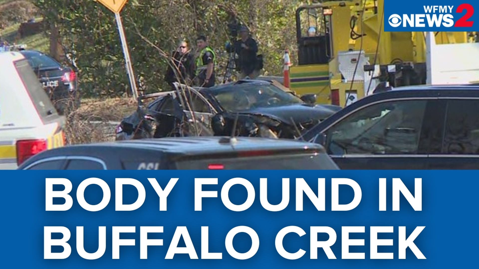 Greensboro police said they found a body in a car that was located in a creek off Holden Road and Wendover Avenue.