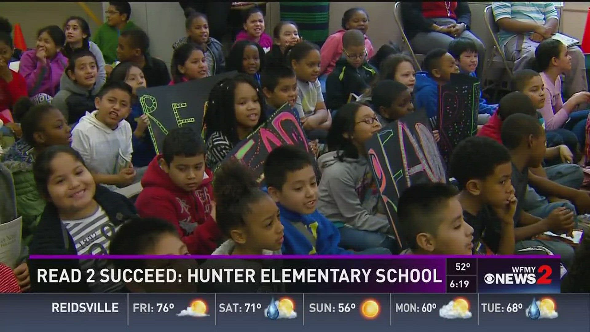 Read 2 Succeed Travels To Hunter Elementary Wfmynews2