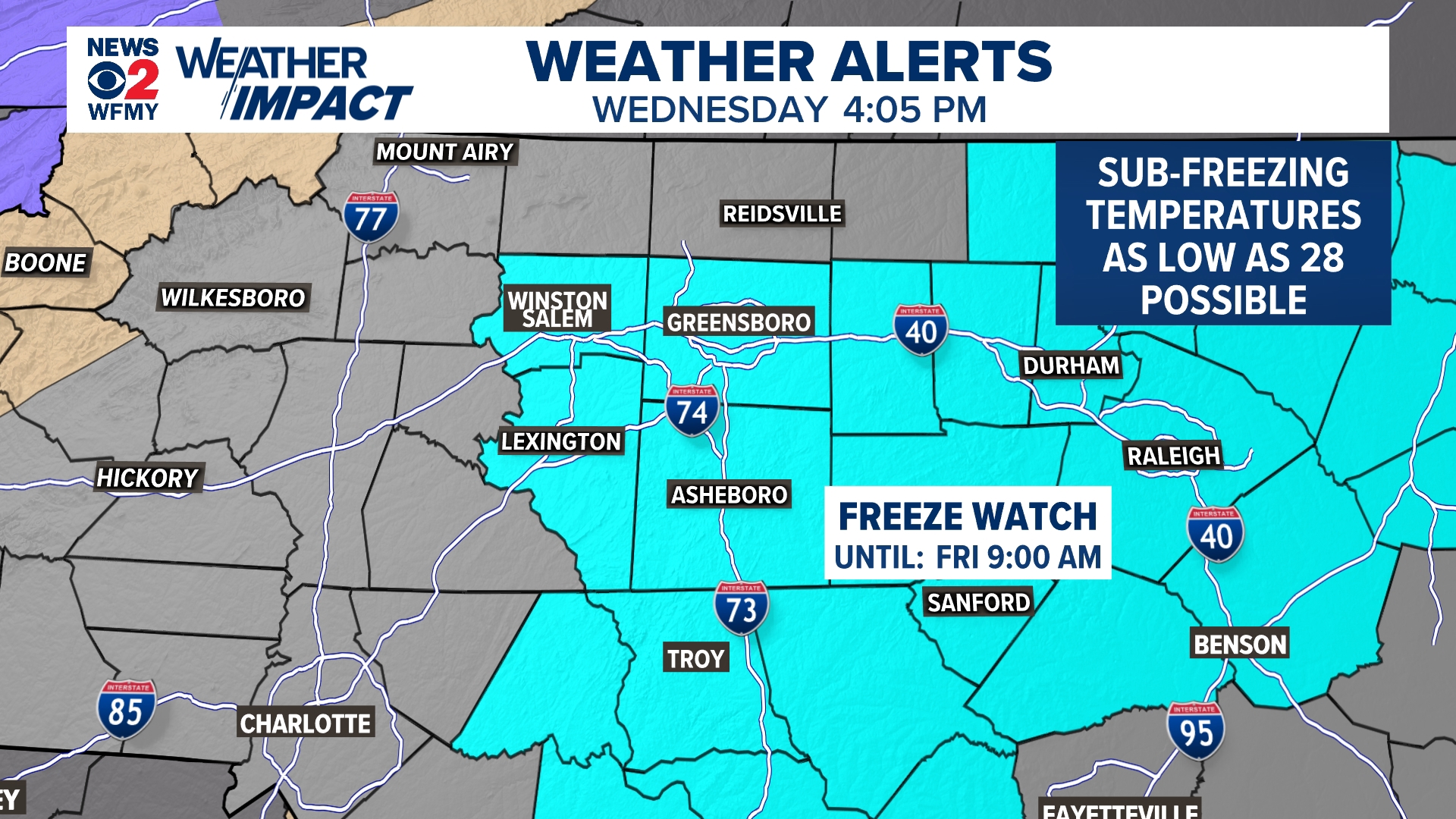 Strong Cold Front to Bring 30° Temperature Drop to North Carolina ...