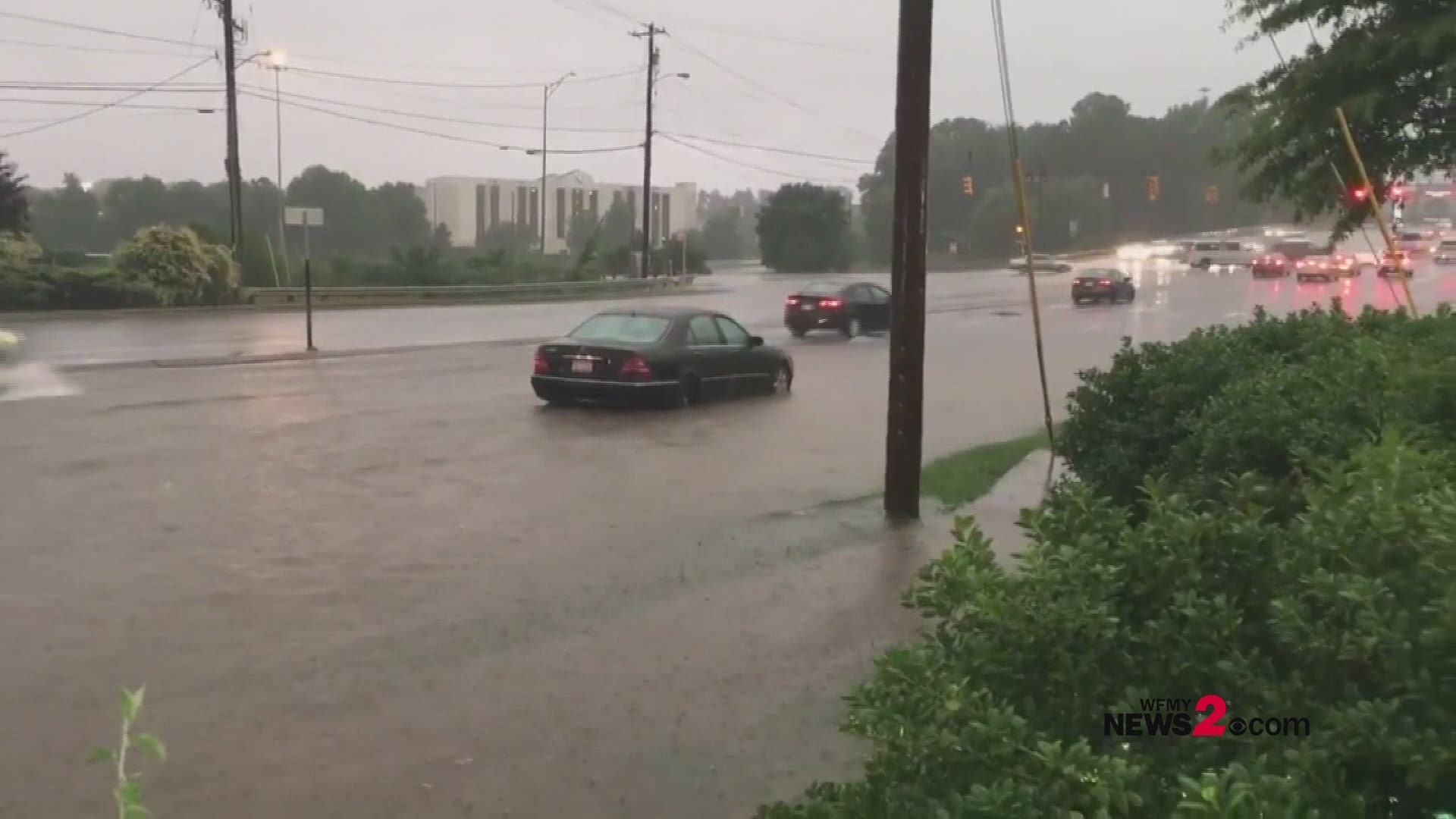 Storms and heavy rain brought flash flooding to the Triad Wednesday evening.