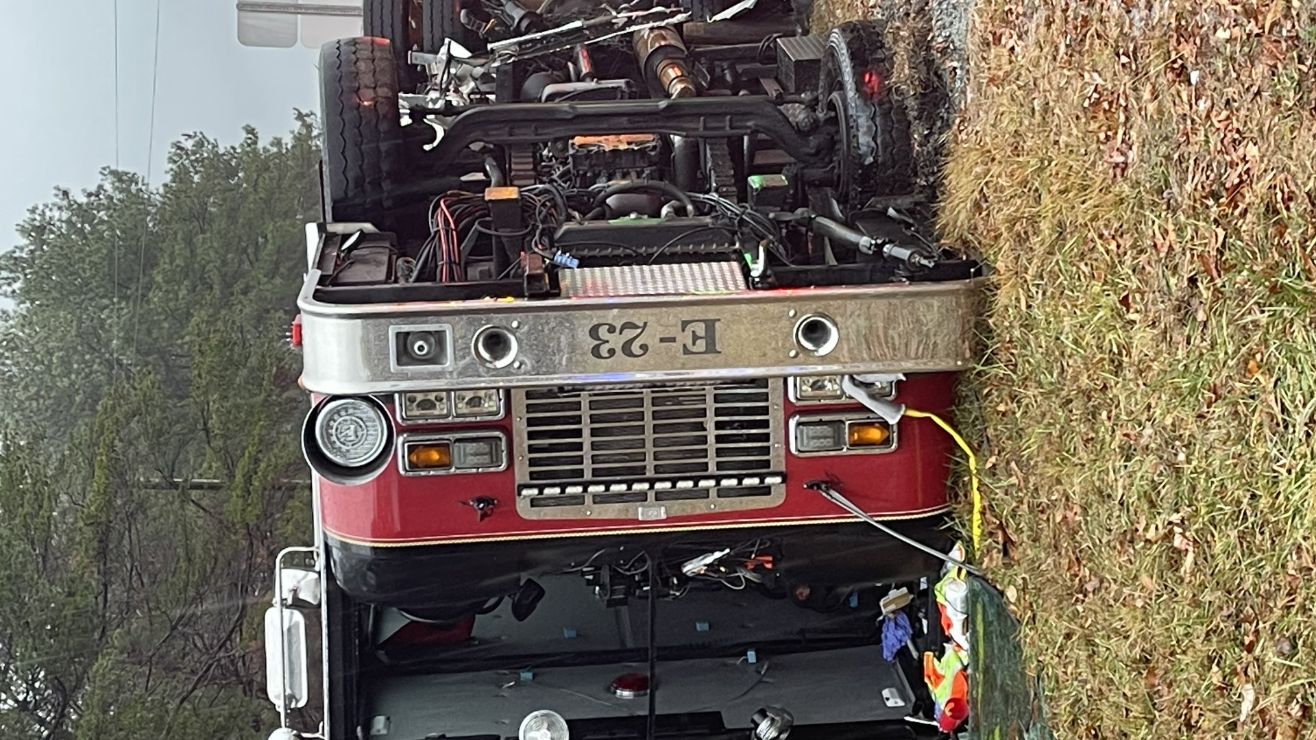 Three Thomasville firefighters have been released from the hospital after a crash caused the fire truck to overturn.