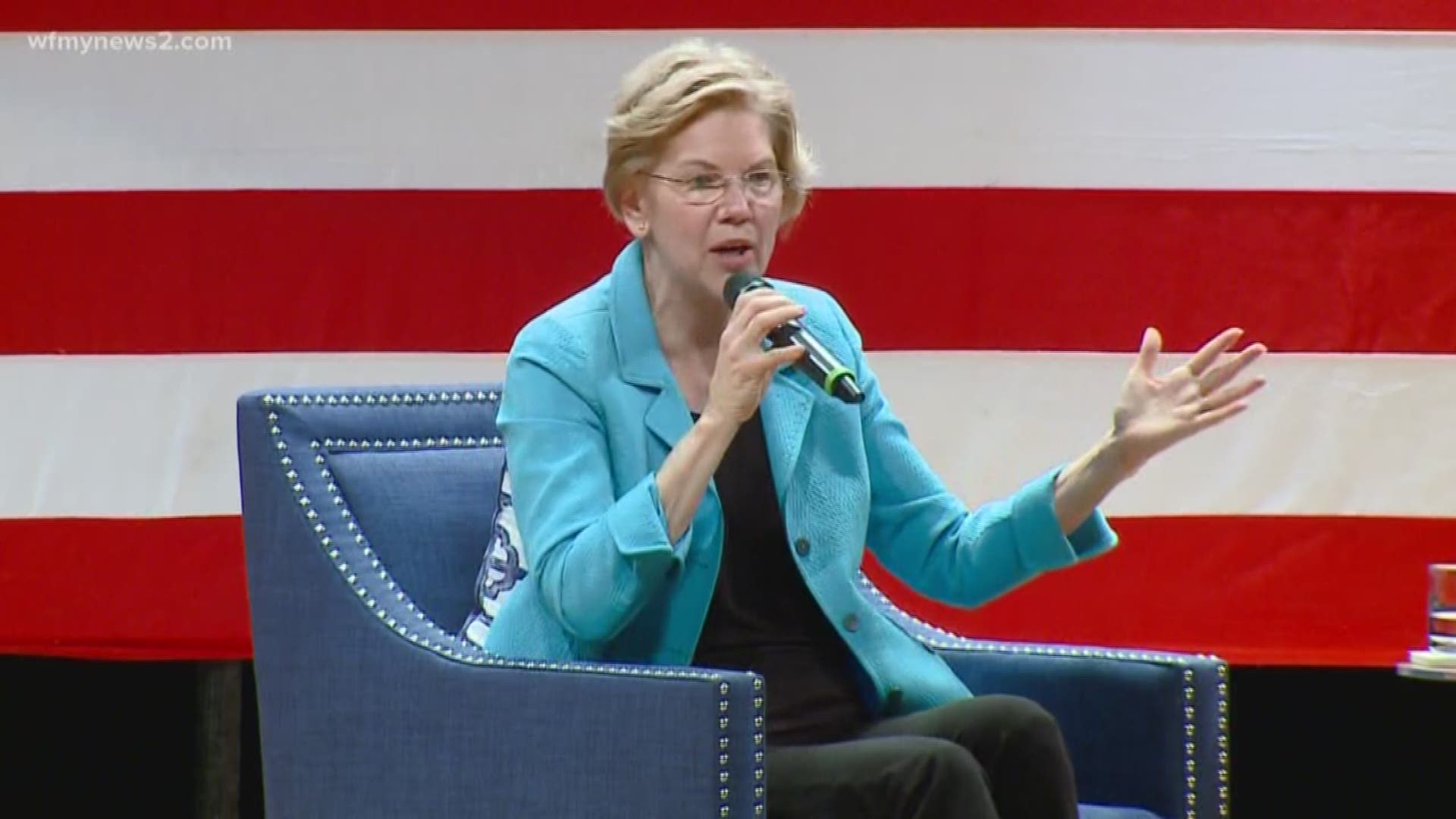 The Elizabeth Warren Campaign tells WFMY News 2 they want to talk about "how to level the playing field for working families, and who is best to lead that fight."