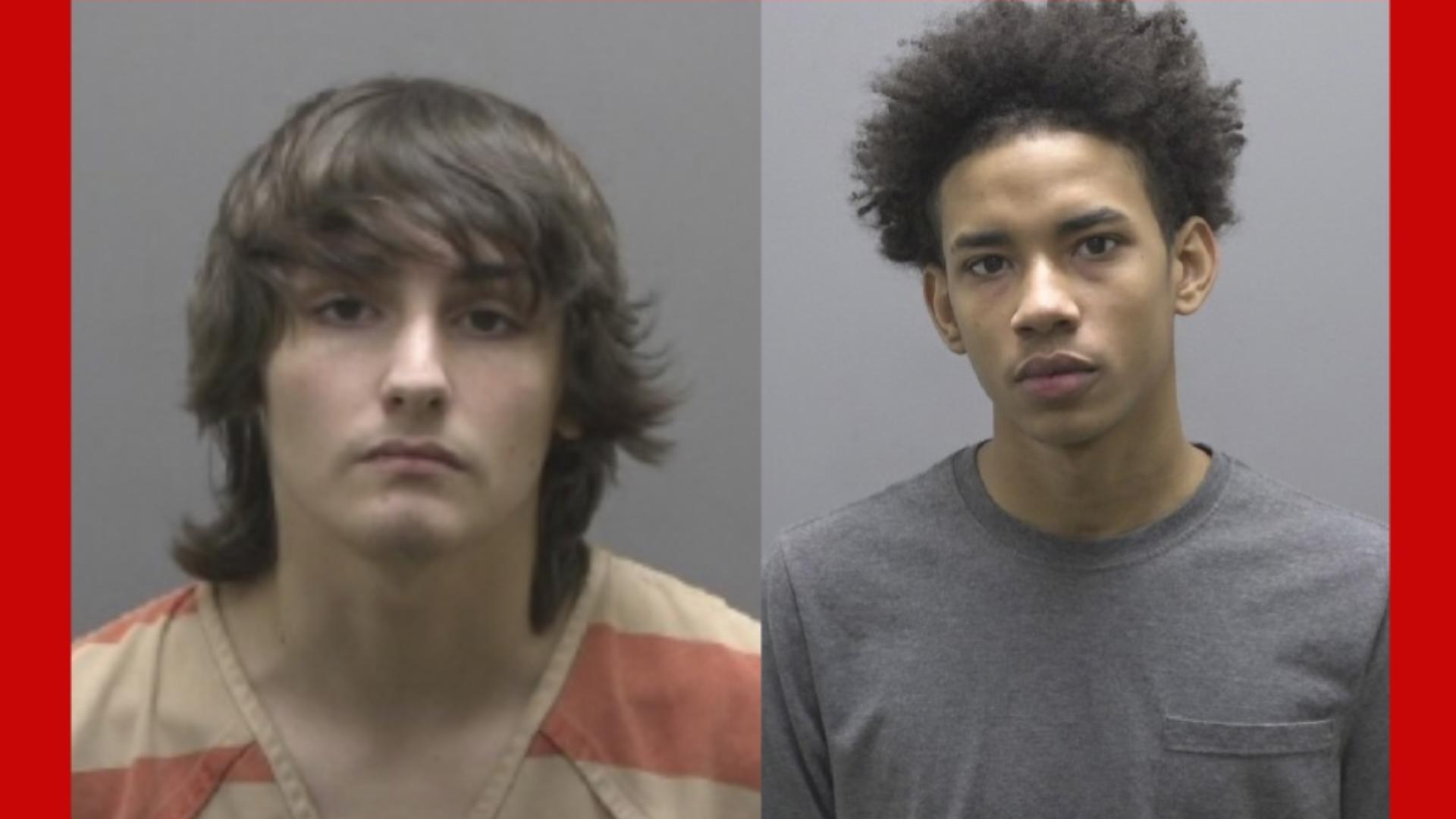 Two men arrested, charged with robbery in Huffman Mill Road shooting ...