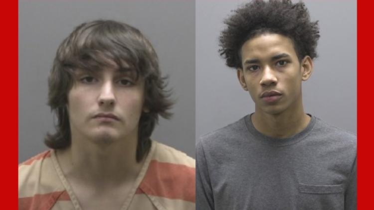 Two men arrested, charged with robbery in Huffman Mill Road shooting ...