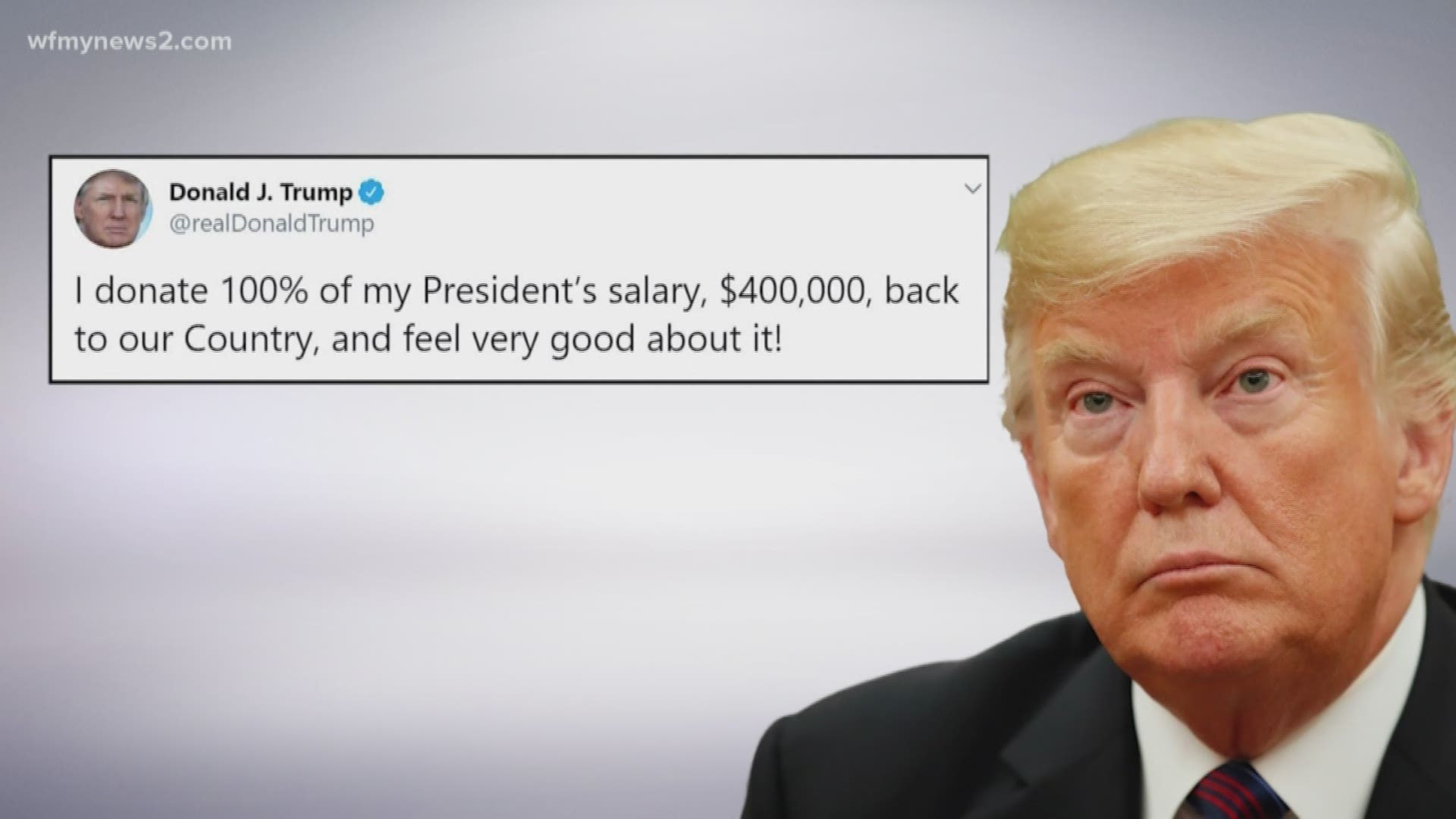 President Trump has donated his president's salary, but it hasn't gone