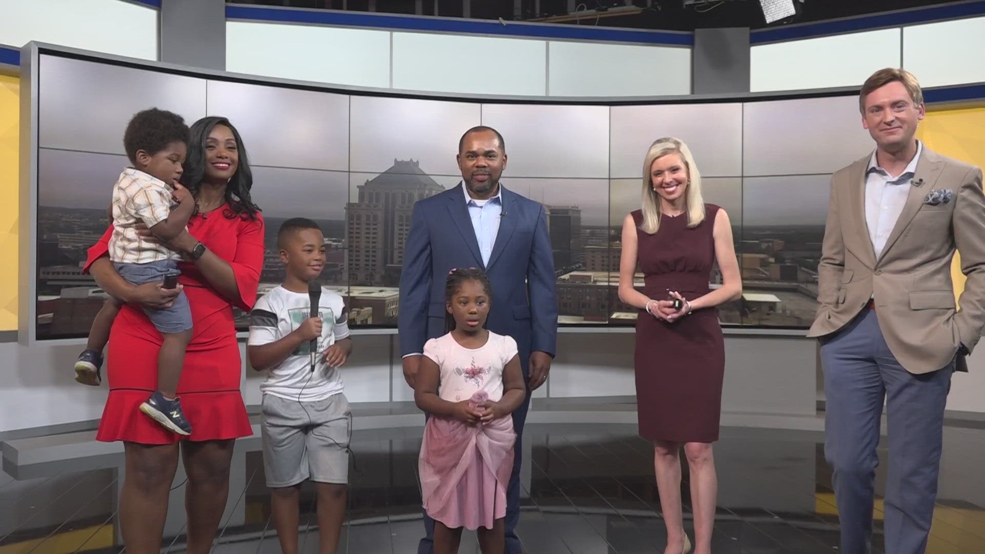 Tracey McCain's husband, Jaron, and three children joined her during her final Good Morning Show at 9am newscast.