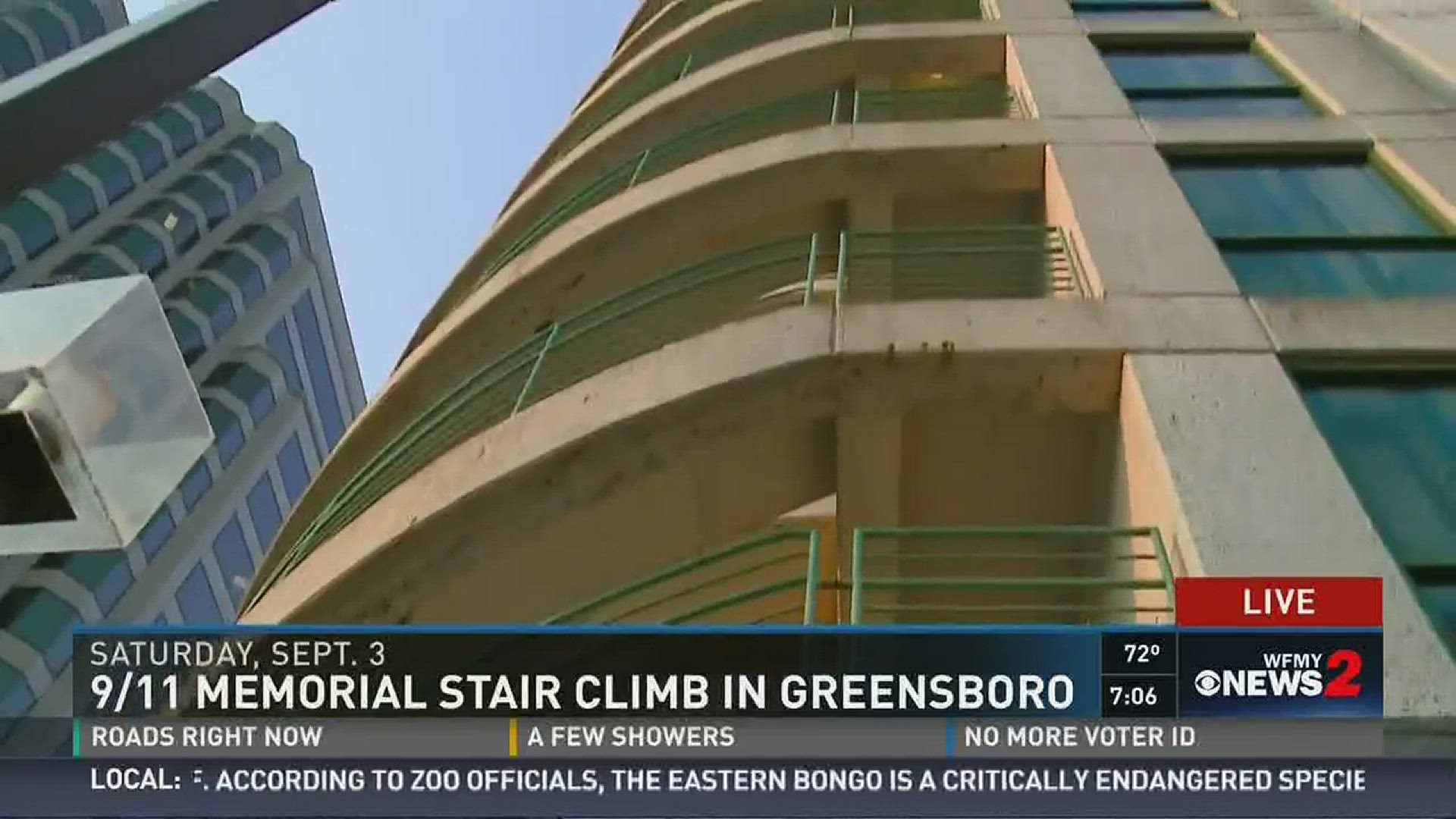 Greensboro Firefighters 72Flight Stair Climb to Never 9/11