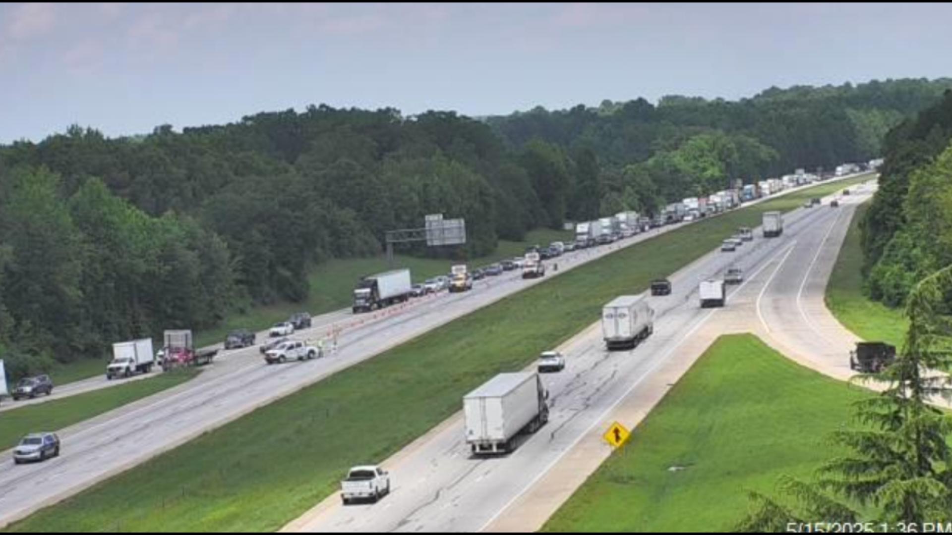 I-85 South closed in | wfmynews2.com
