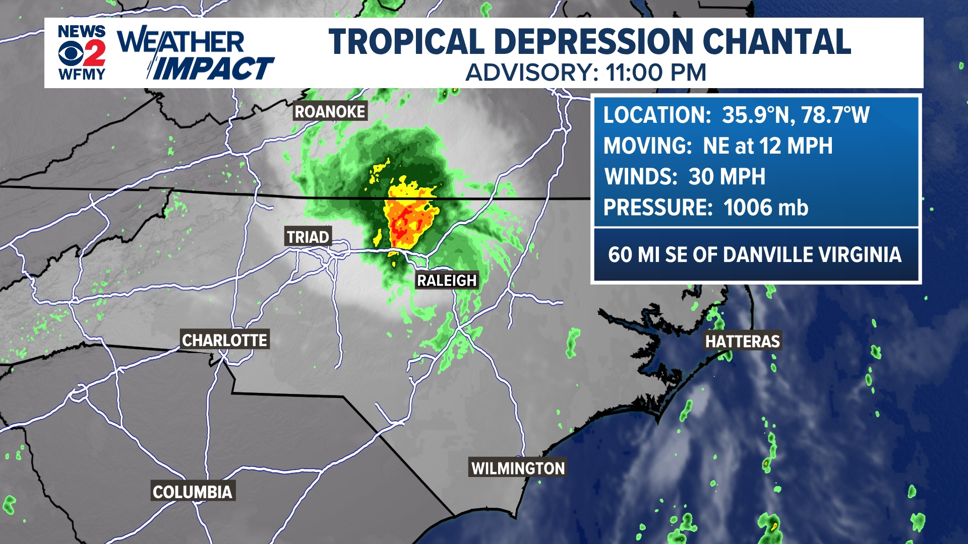 Tropical Storm Chantal targets Carolina coast | wfmynews2.com
