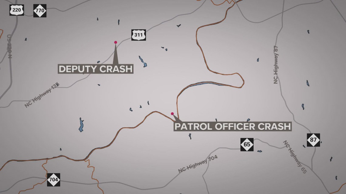Two law enforcement officers involved in crashes 5 minutes apart ...
