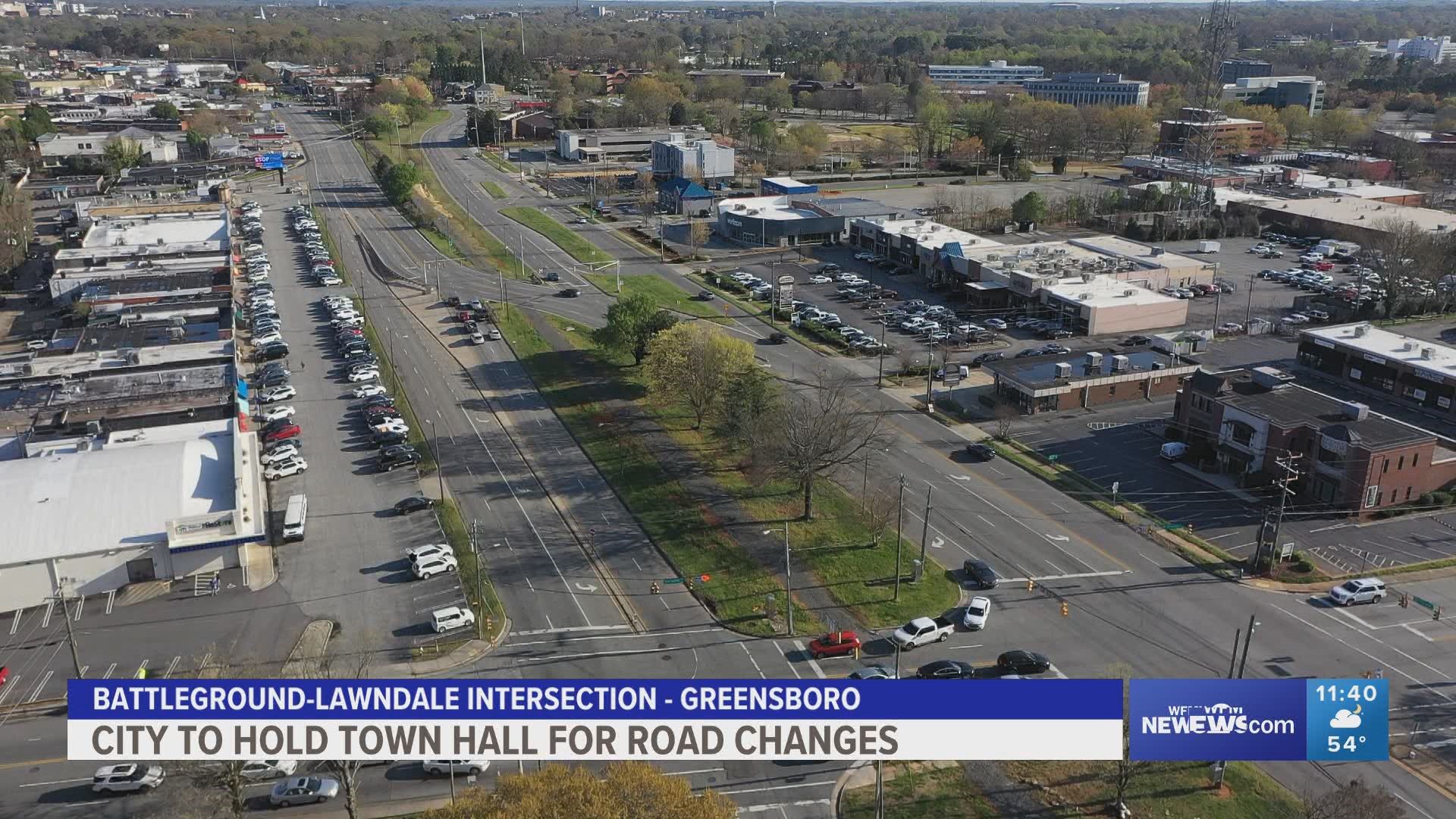 Town halls will be held so the City of Greensboro can hear from drivers about improvements they want to see along the Battleground, Lawndale corridor.