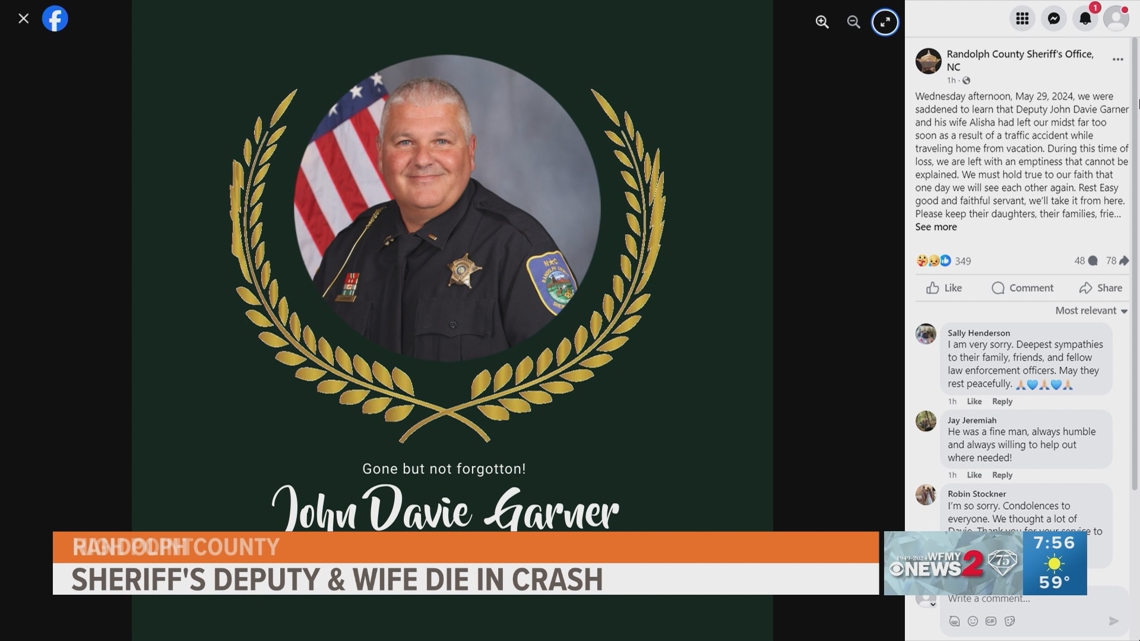 Randolph Co. deputy, wife dies in crash | wfmynews2.com