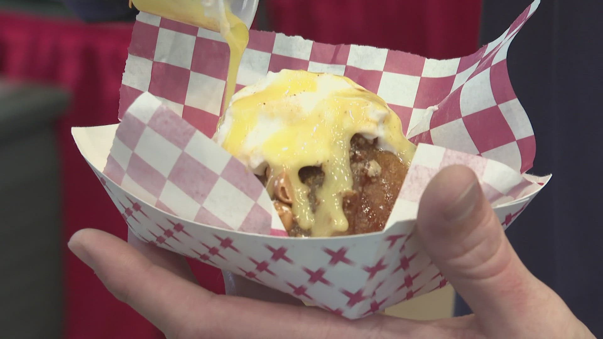 Christian Morgan tries Chef's D'Lites tasty treats ahead of the State Fair.