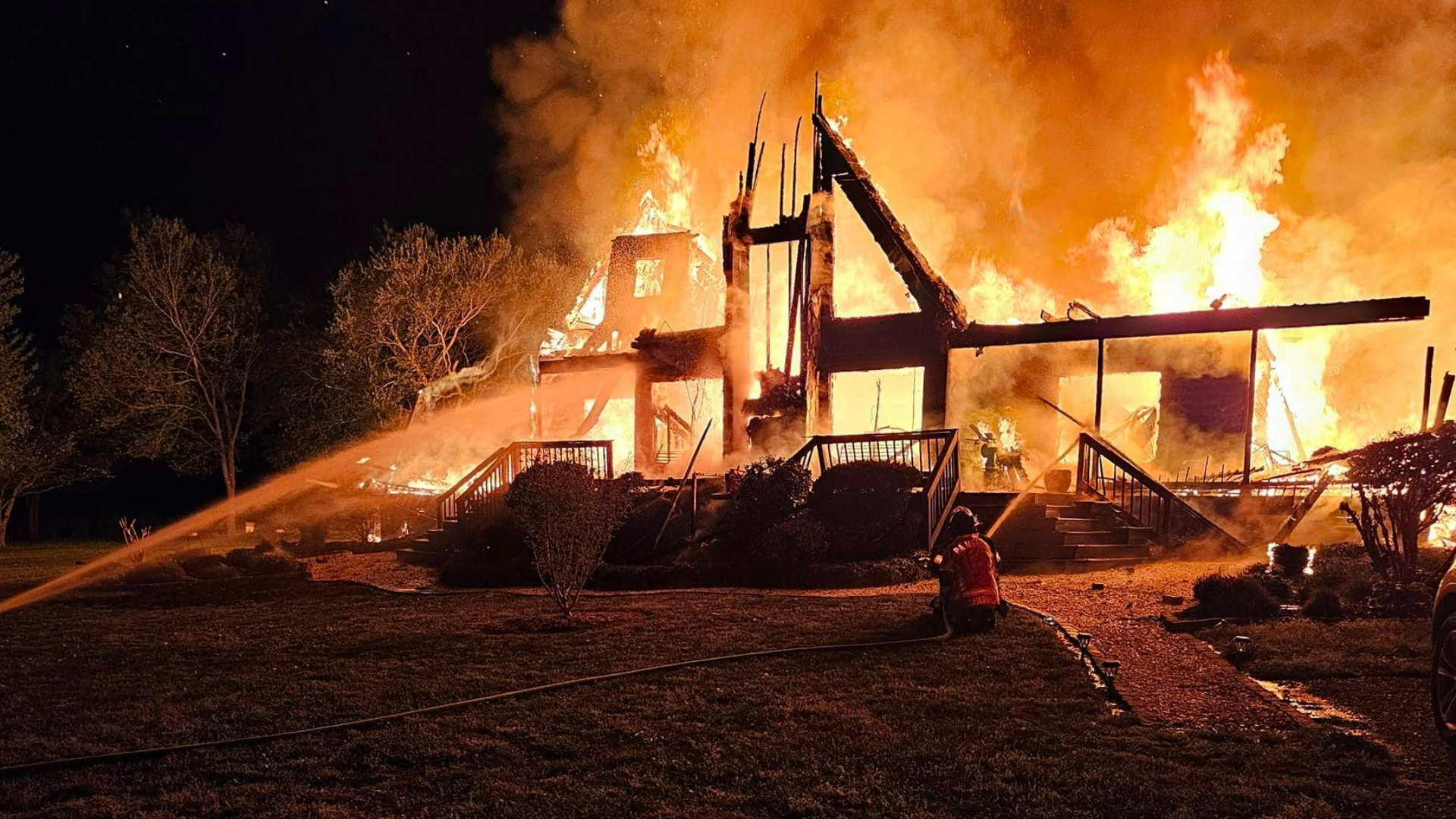 Franklinville home covered in flames after overnight fire | wfmynews2.com