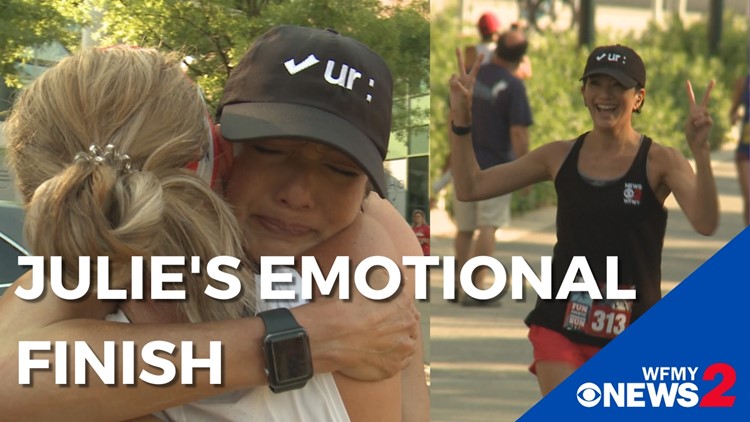 Julie Luck's emotional Freedom Run finish
