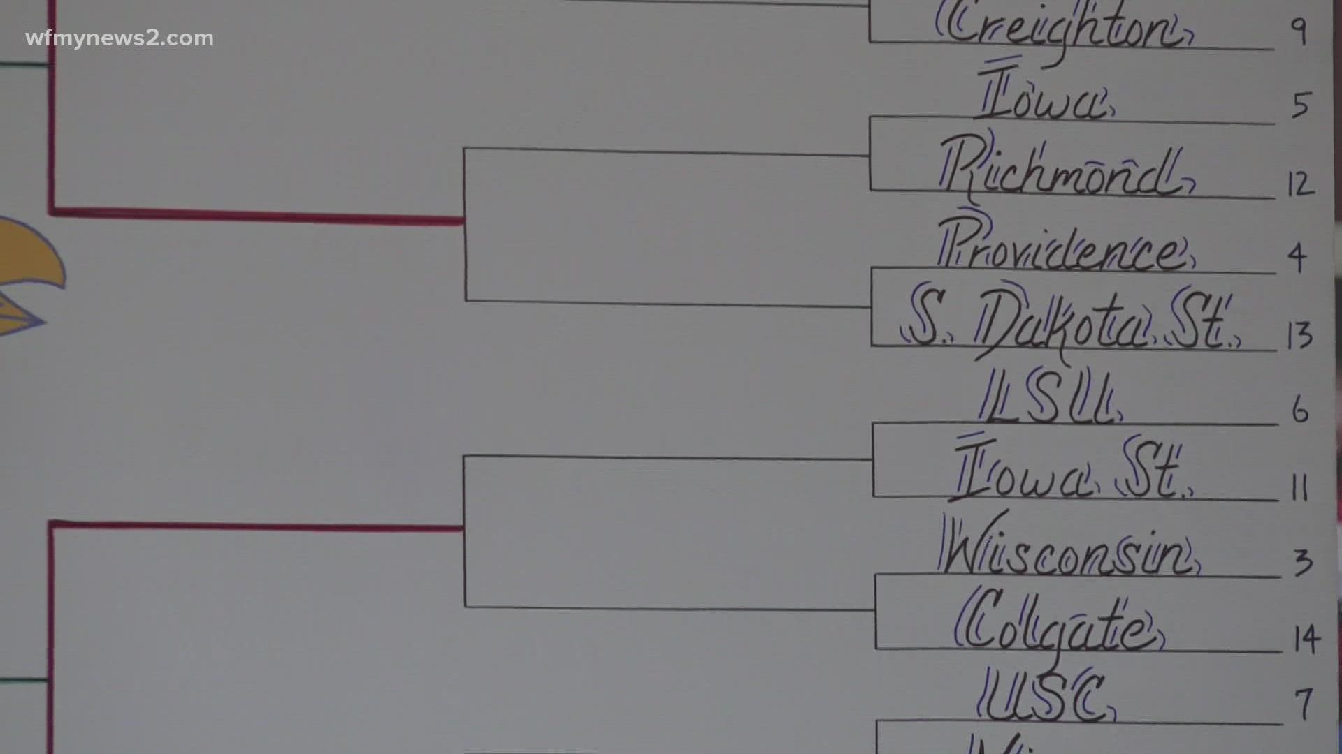 For 34 years, Danny Cronin has been making extra-large brackets for the NCAA Men's basketball tournament.