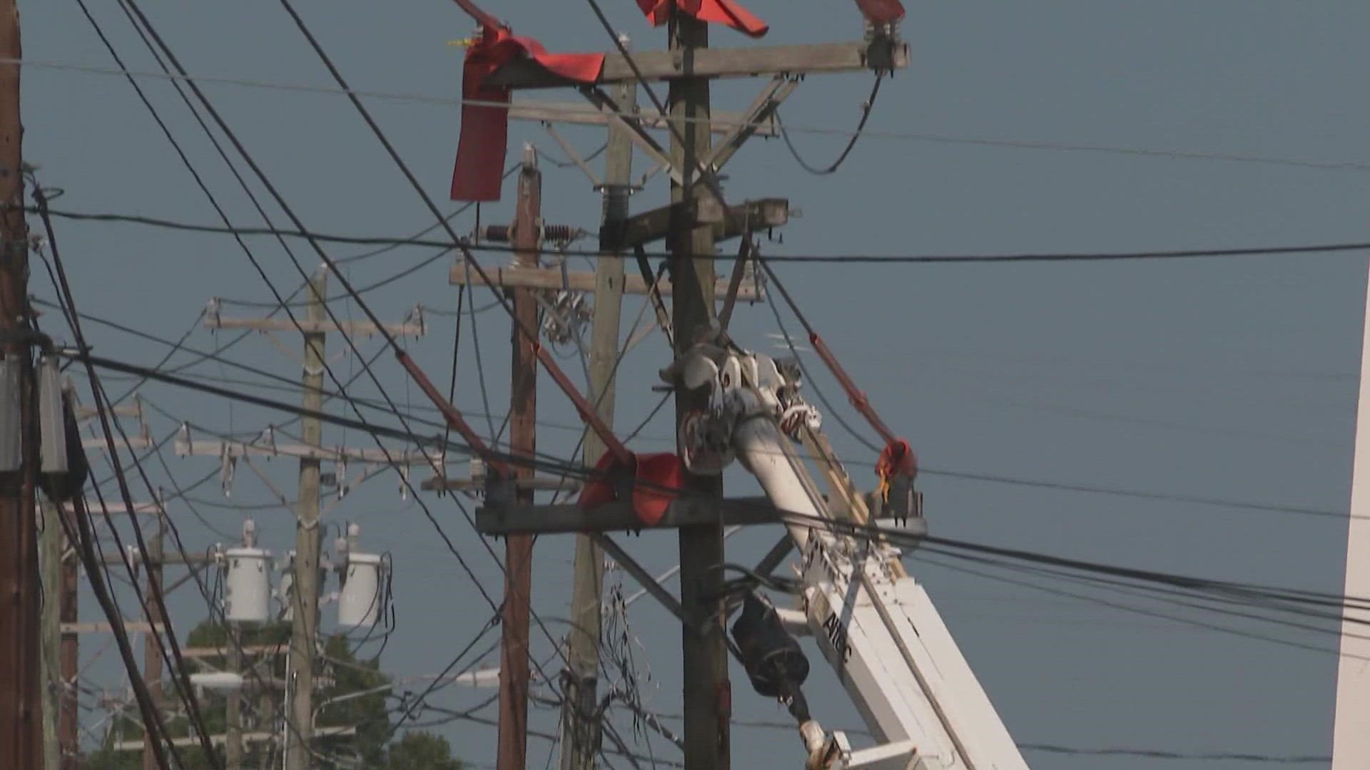 A car crash caused the outage. Crews worked all Friday afternoon to restore the power.
