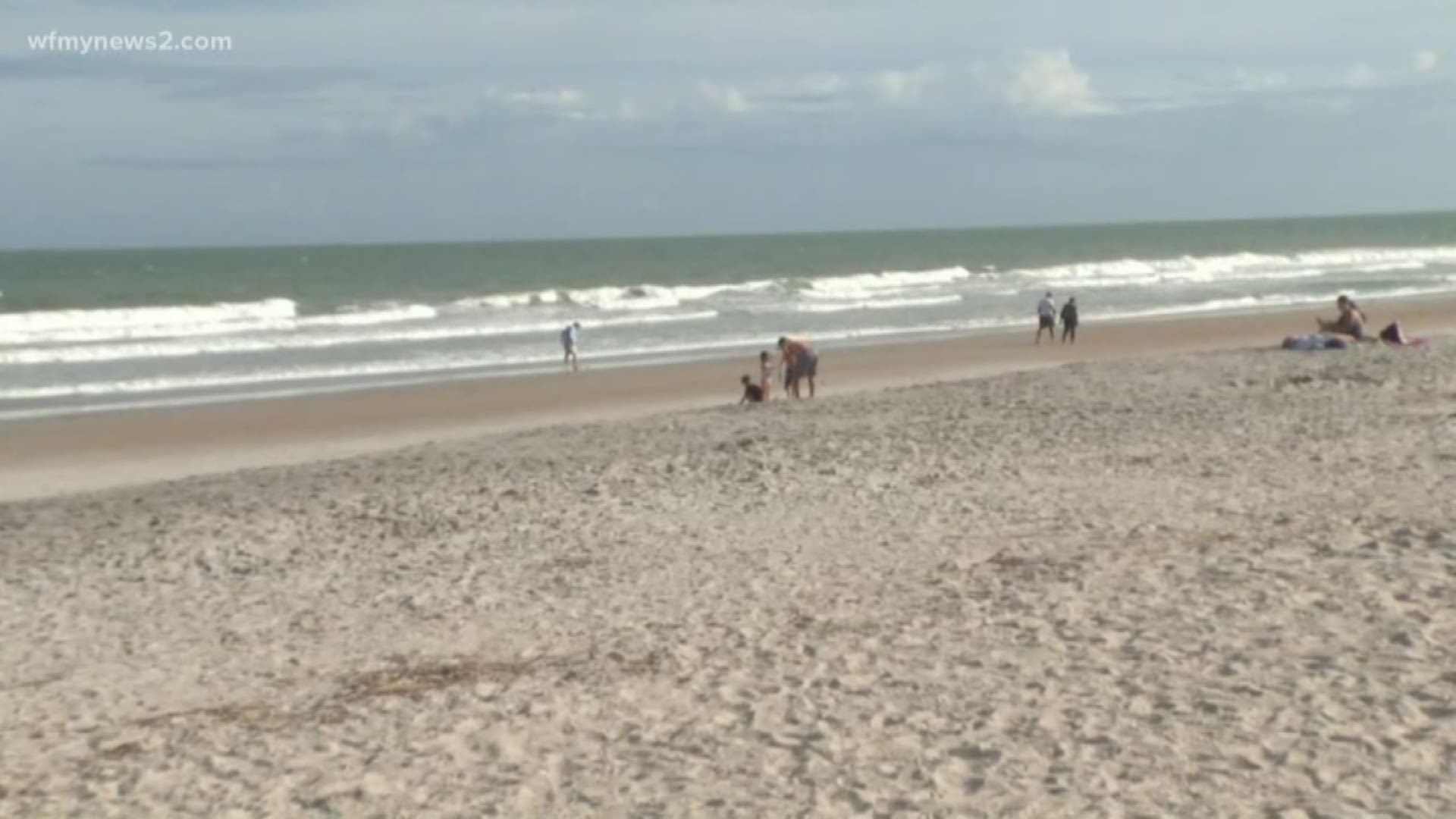 The mandatory evacuation on the beach for visitors and residents doesn't start until 8 tomorrow morning.