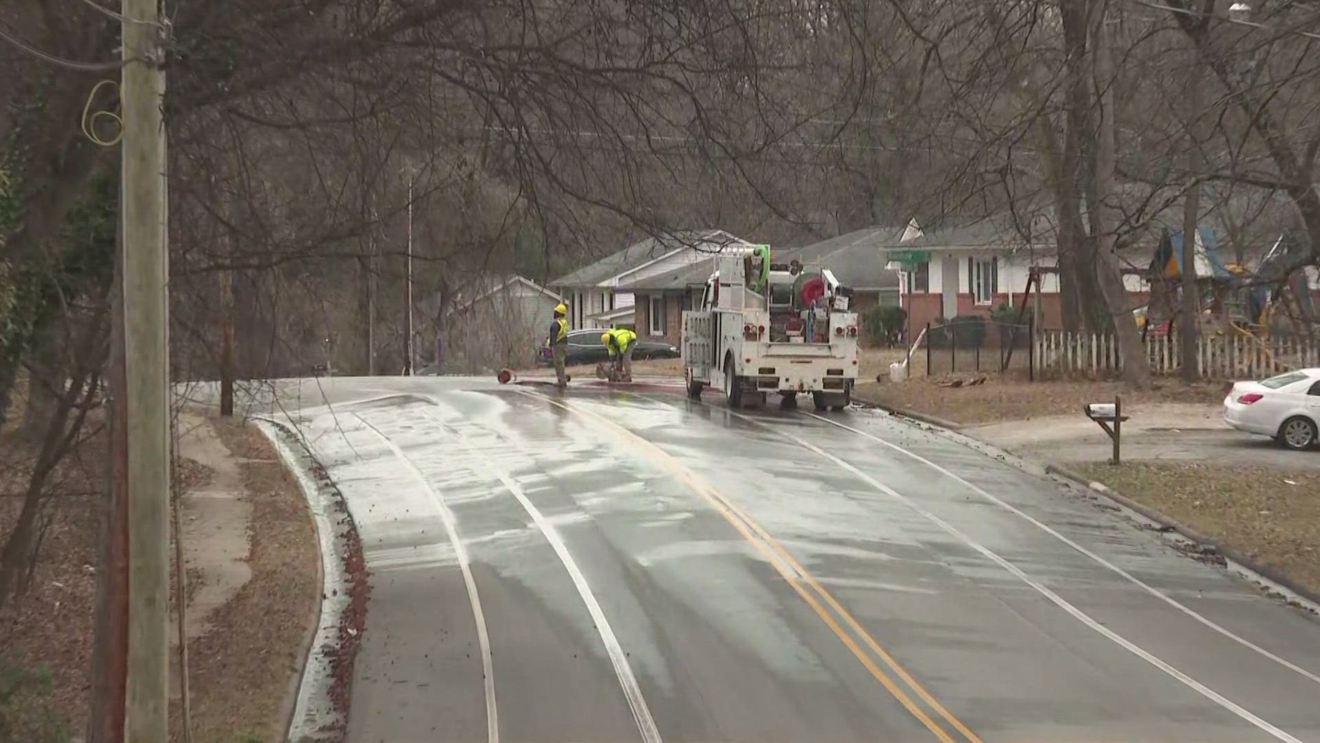 The City of Greensboro said approximately 20 people are without water service.