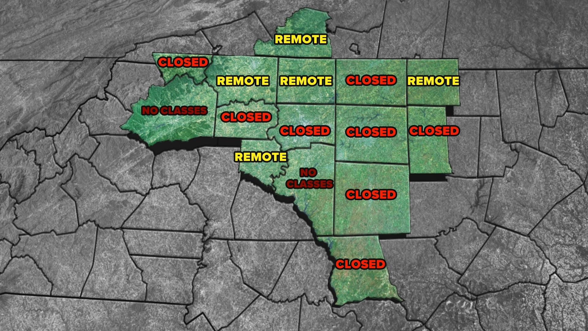 School closures, early dismissal ahead of Helene