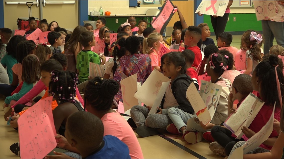 Reedy Fork Elementary School Breast Cancer Awareness 'Pink Out