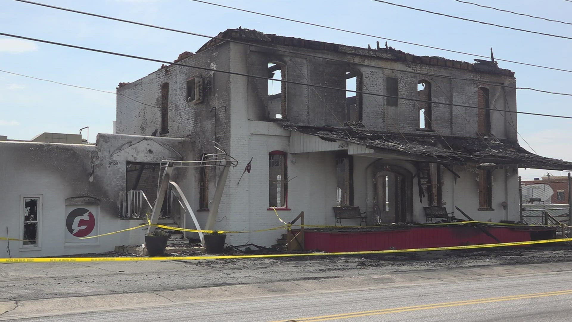 The fire devastated the Caudill's Electric building on Bodenhamer Street in Kernersville on Saturday night.
