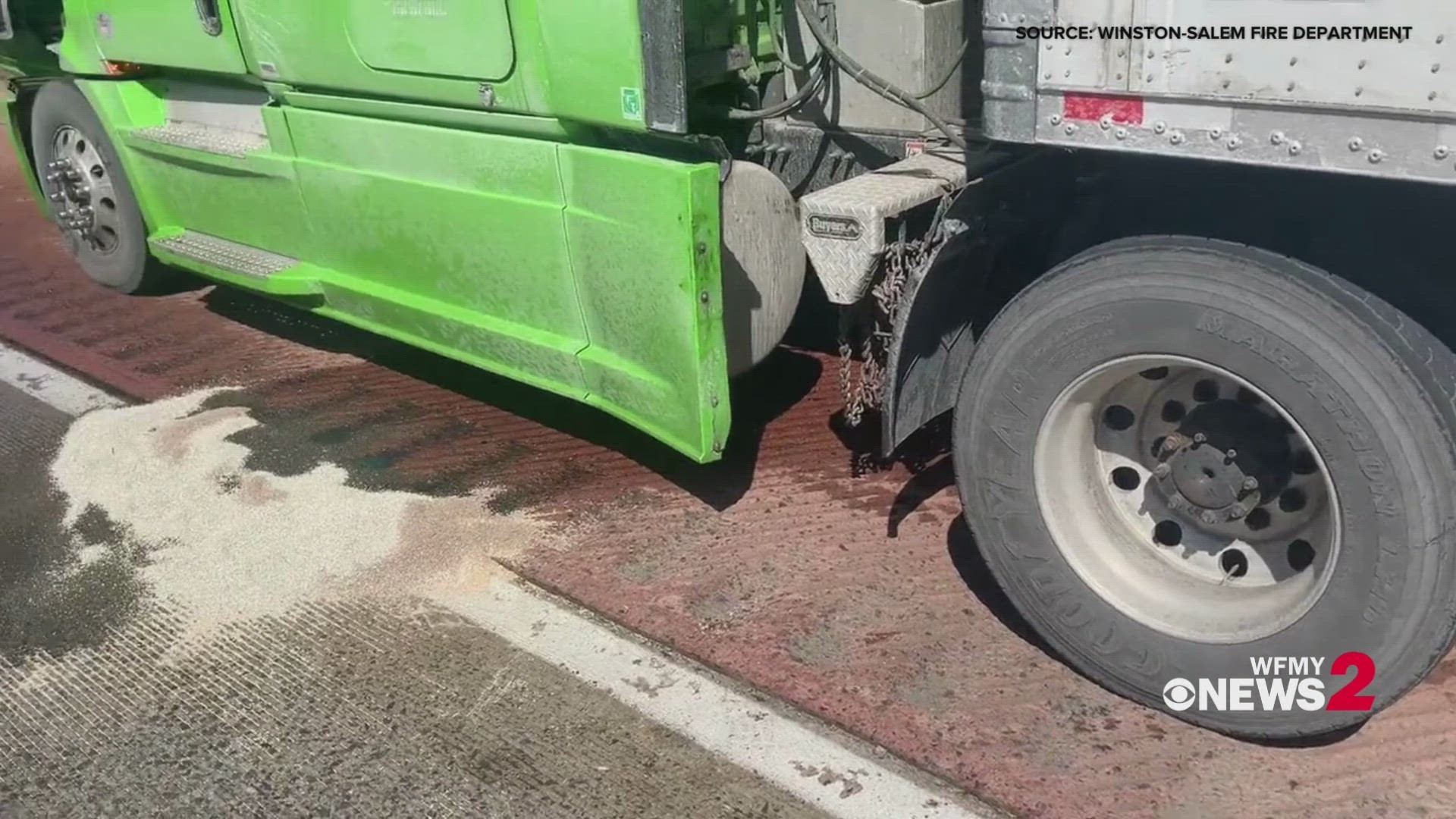 Fuel leak on Highway 52 in WinstonSalem