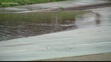 Heavy downpours flood Triad Monday morning