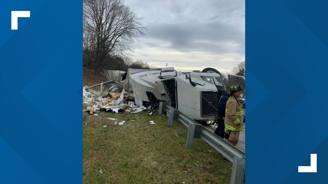 US 52 Tractor-Trailer Crash | Wfmynews2.com