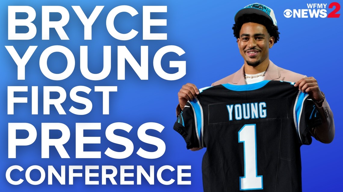 Bryce Young's first press conference as a Carolina Panther