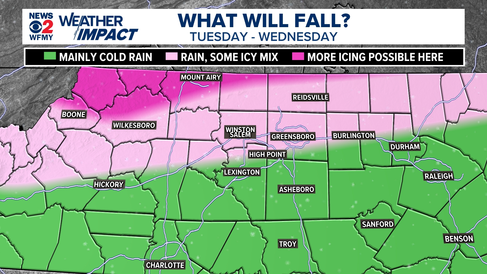 Icy mix and cold rain heading to North Carolina for Tuesday and ...