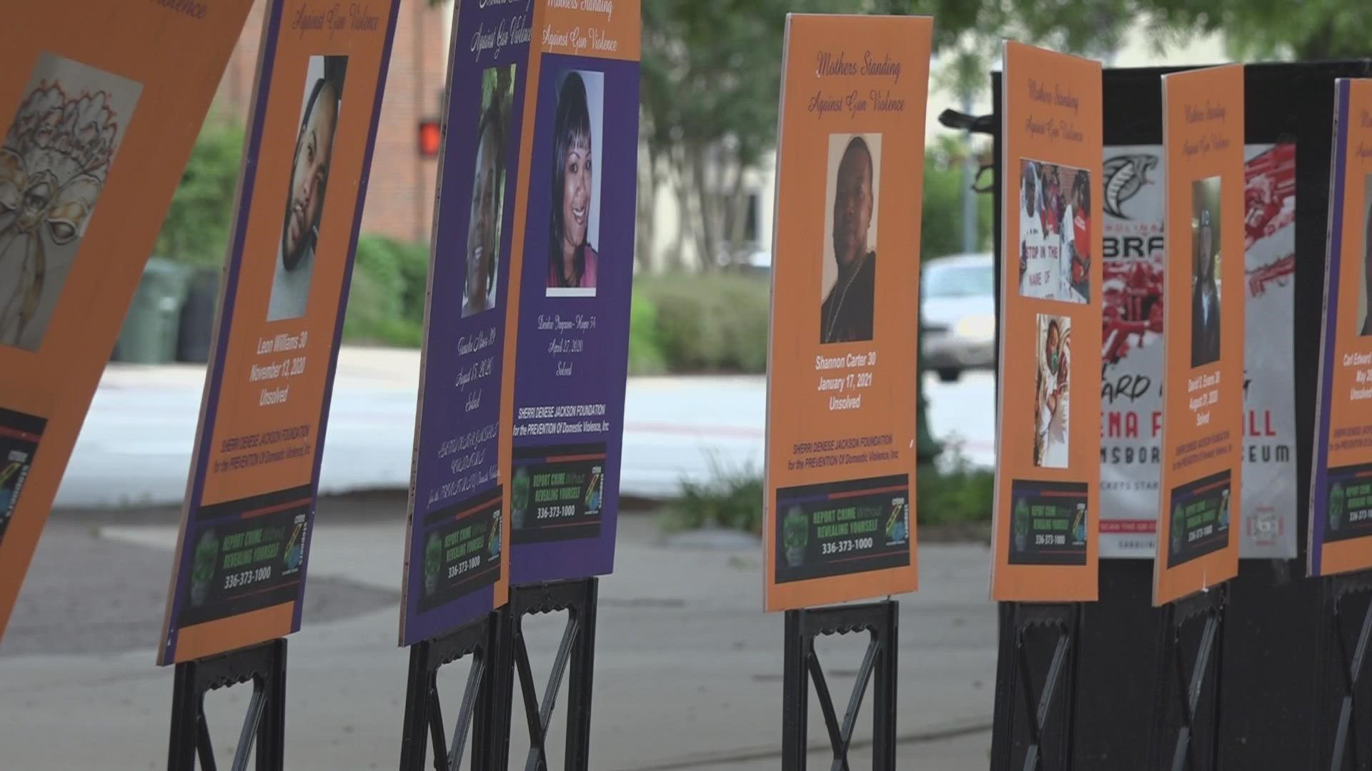 Members of Moms Demand Action for Gun Sense in American met Friday to kick of 'Wear Orange Weekend' in Greensboro for gun violence awareness.