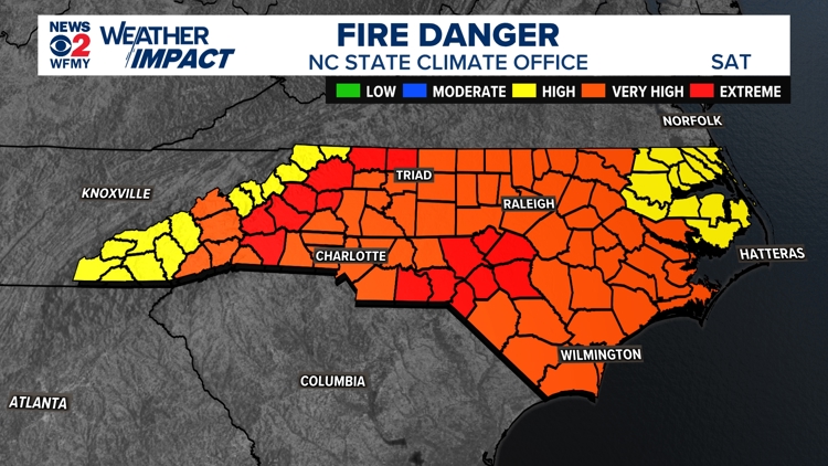 Dangerous fire conditions across North Carolina this weekend ...