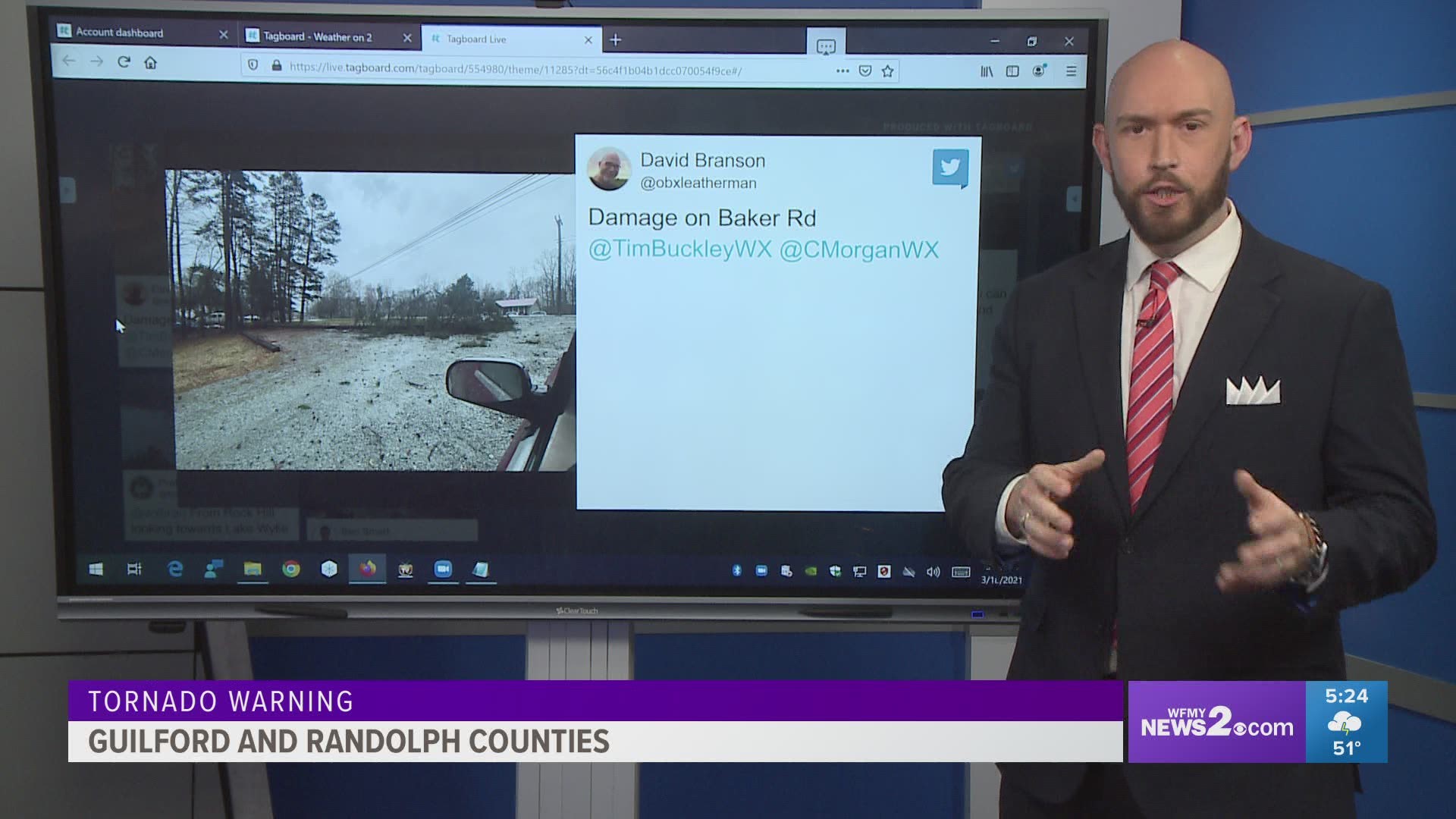 Ben Briscoe shows viewer, social media pictures of storm damage
