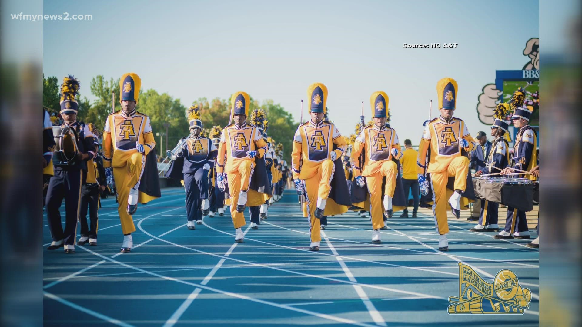 North Carolina A&T's "Blue and Gold Marching Machine" will showcase its talents in Houston.