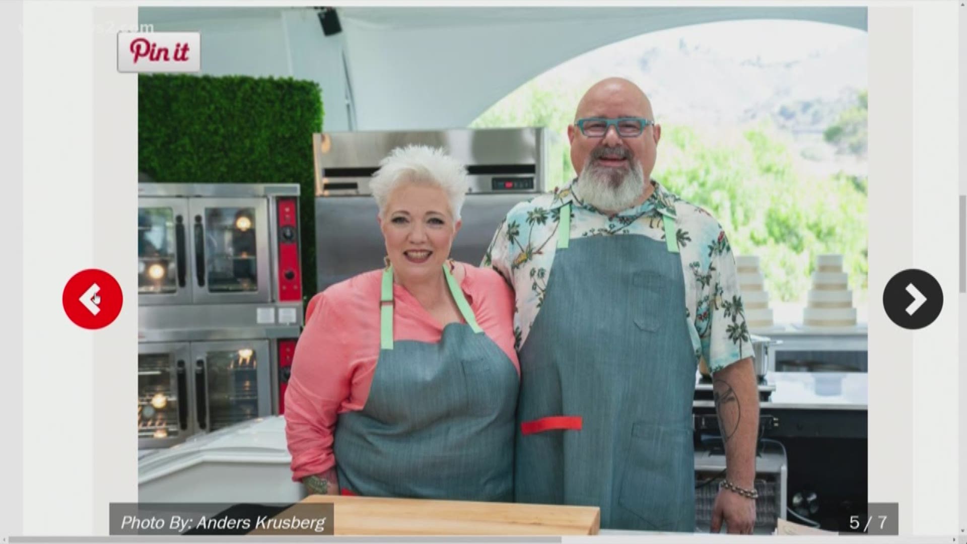 Greensboro bakers Traci and Erik Rankins of Easy Peasy in Greensboro are one of six duos competing on the Food Network’s ‘Wedding Cake Championship’ for $25,000 and bragging rights.