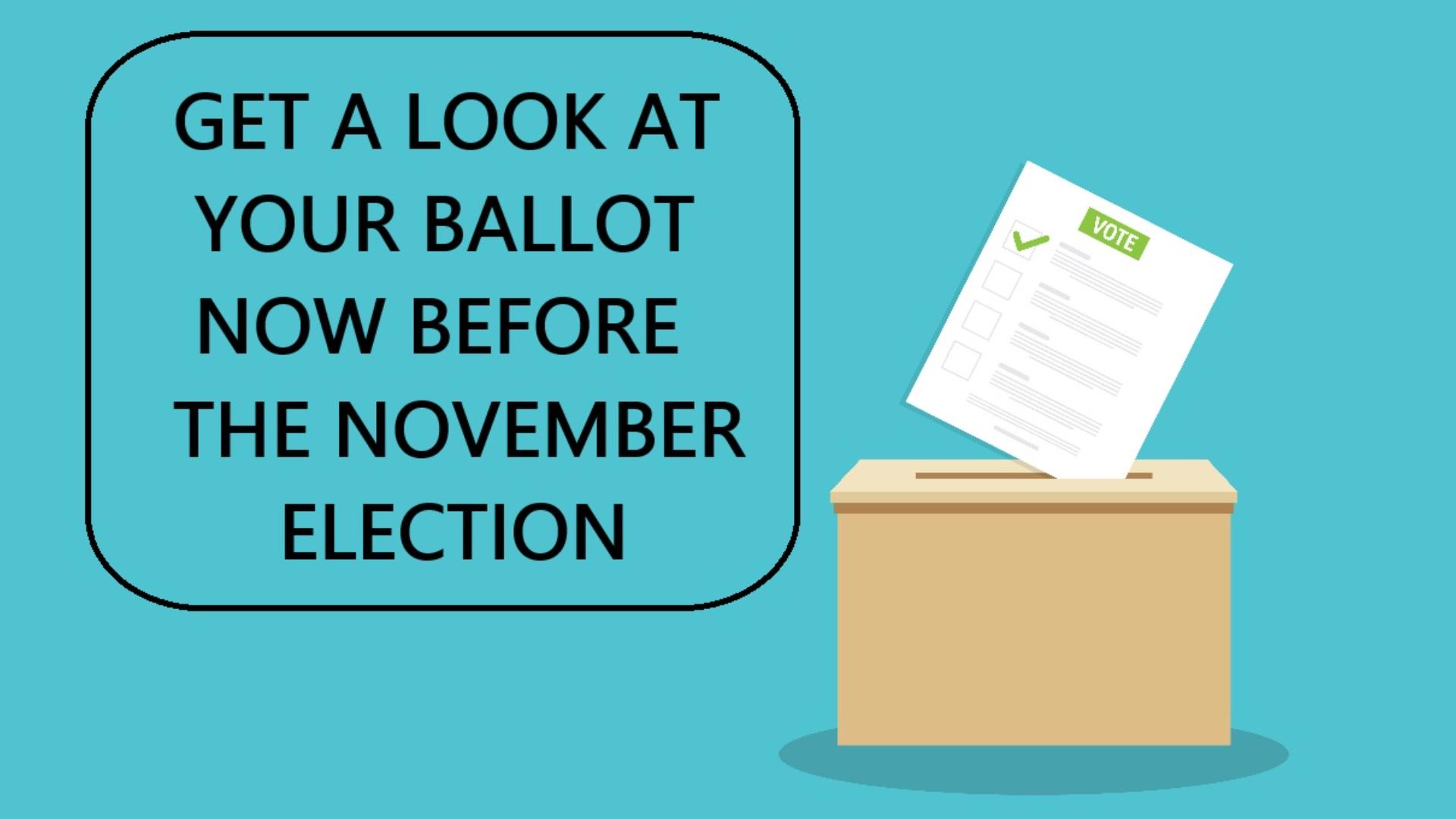 Coverage image for: Election Day is November 3: Get a look at your ballot now