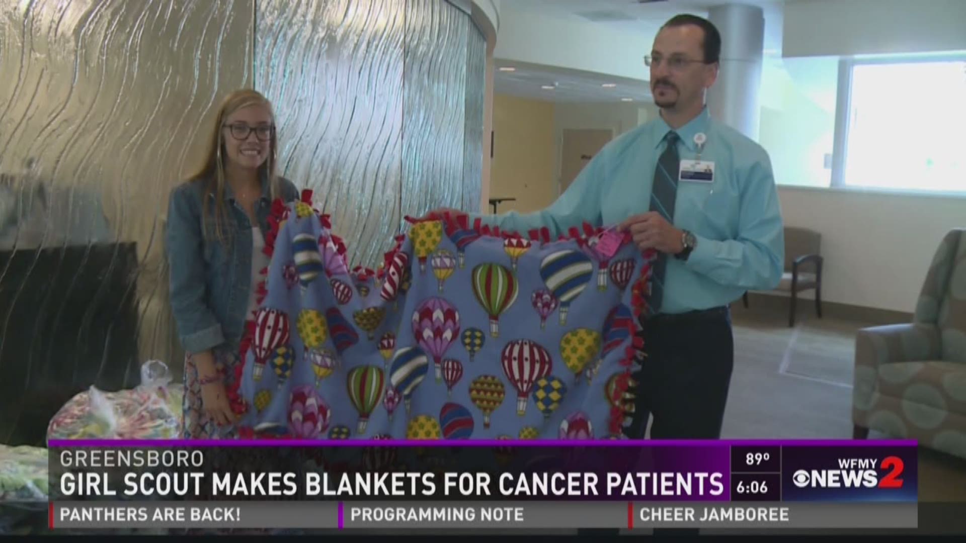 Triad Girl Scout Makes Blankets For Cancer Patients