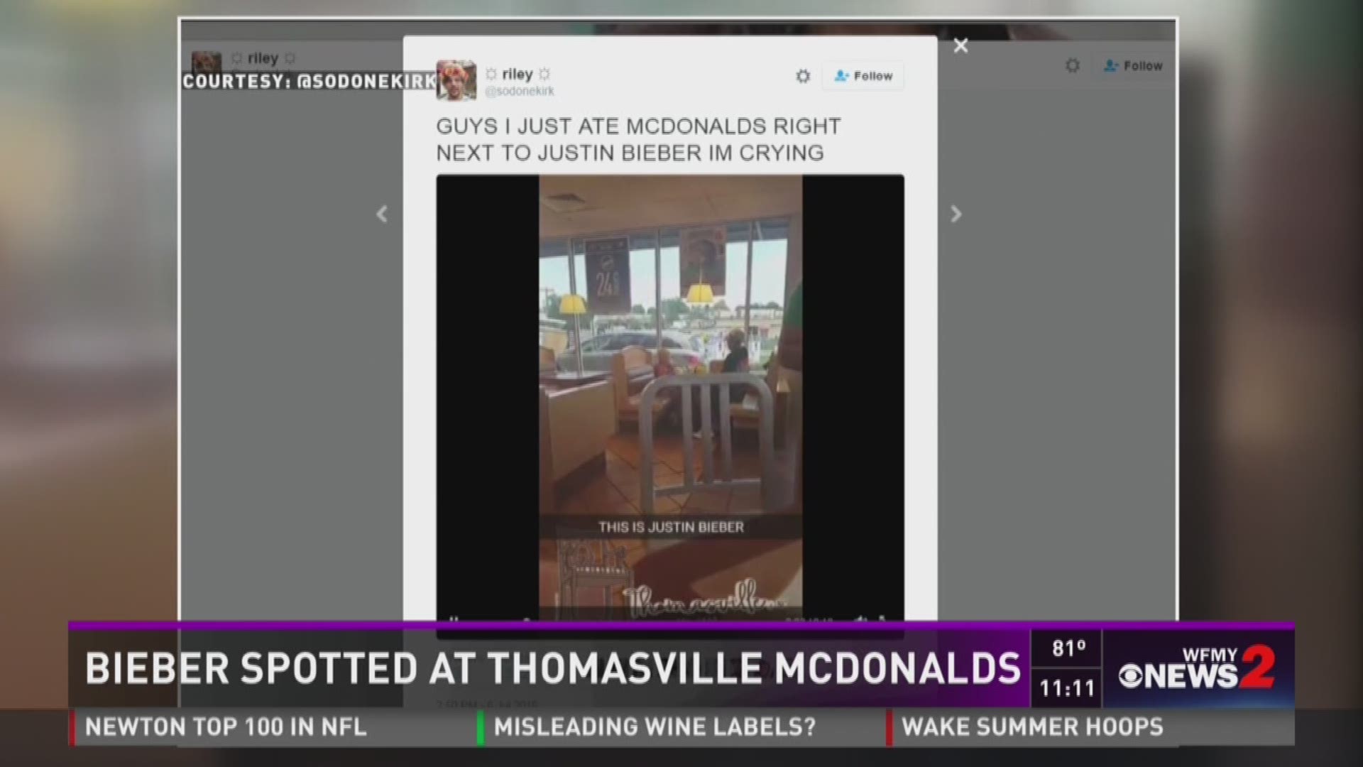 Bieber Spotted in Thomasville